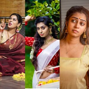 Kuhasini Gnanaseggaran Instagram - Entammede Jimikki Kammal 🔥♥️ 
Happy onam to all my Malayali makkale 😄💃
.
.
.
.
#onamsongs #onamcelebration #malayalam #malayali #keralasaree #keralastyle #onamsaree #happyonam #kerala #tamilachi #tamilactress #kuhasini