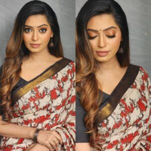 Kuhasini Gnanaseggaran Instagram - Glammed our beautiful actress @kuhasini for shoot ❤️

Saree - @shree_meenakshii
