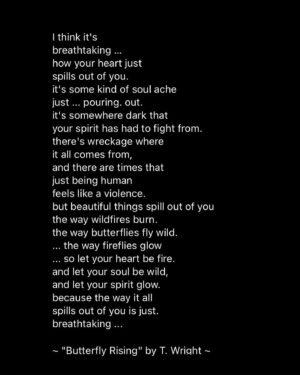 Kylie Jefferson Instagram - "But beautiful things spill out of you the way wildfires burn"