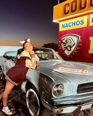 Kylie Liya Page Instagram - Shooting this movie was a dream come true✨ 12 year old me was so proud because I’ve always dreamt of being a popular cheerleader walking down the hall in slow motion💁🏻‍♀️😂 On a more serious note, this project gave us the ability to explore a beautiful country⛰, created friendships that will last a life time🤍 and gave me the opportunity to embark on a new creative endeavor alongside some pretty awesome people ✨👻 Streaming now on @hulu #DarbyandtheDead