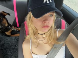 Kylie Rogers Instagram - baby’s first driving lesson