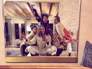 Kylie Bunbury Instagram - Sisters in circle. Honoring the seasons that live within us & outside of us. 
Recognizing each other’s sacred feminine essence. 
Walking away with a deeper remembrance that we hold the medicine within us. 
Celebrating life & holding each other is important. 
And dancing to Like Glue by Sean Paul will forever be necessary. 💚🍂