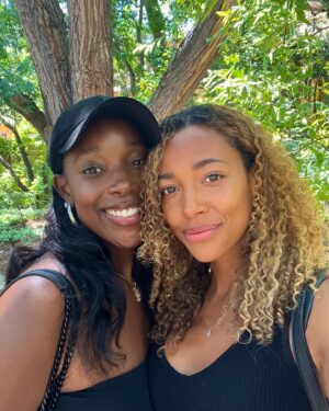 Kylie Bunbury Instagram - Experiencing the fullness of life makes us better artists. It’s a tough season for all members of SAG/AFTRA, WGA and the industry as a whole. As we stand in solidarity and wait for a fair deal.. we’re reminded to connect, to play, to slow down, to recognize the art in nature and to feel into every moment. 
Thank you for the nourishing time we shared Bash, thank you for the beautiful rhythm of sisterhood. ✨🦌🌈🌸🤍