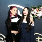 Kylie Cantrall Instagram - @disney Upfront 24’ with my ride or die @maliabakermsb 💕💕💕🌟🌟👯‍♀️ Glam: @_andreaventura @daveydidmyhair Styled By : @pariyaluv Wearing: @theatelierstudioofficial @jeffreycampbell Jewelry: @heyharper