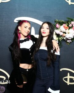Kylie Cantrall Instagram - @disney Upfront 24’ with my ride or die @maliabakermsb 💕💕💕🌟🌟👯‍♀️ Glam: @_andreaventura @daveydidmyhair Styled By : @pariyaluv Wearing: @theatelierstudioofficial @jeffreycampbell Jewelry: @heyharper