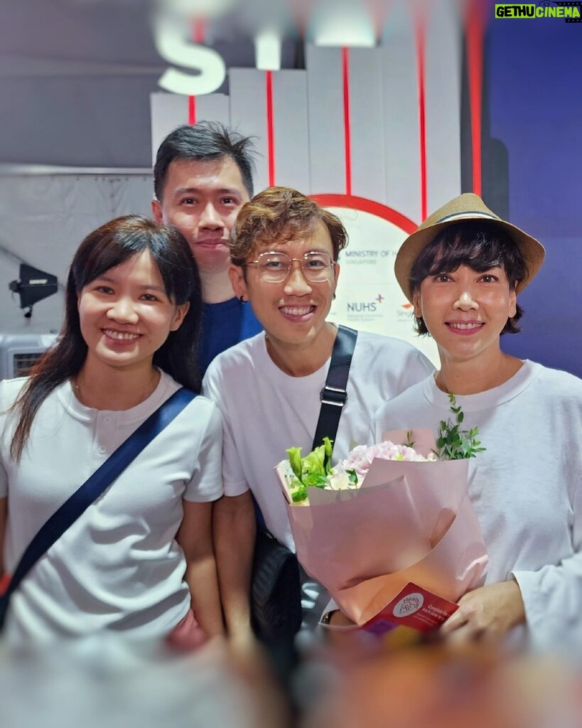 Kym Ng Instagram - at #HealthierSG roadshow earlier today 🥰 So happy to see you @kymngforever @s_leeyan @leonweiqiang ❤️❤️❤️