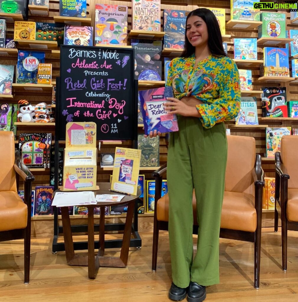 Kyndra Sanchez Instagram - Empowering women on National Girls Day! I had the privilege of doing so the seventh of October with @rebelgirls @barnesandnoble Celebrating the strength, resilience, and determination it takes to be a strong woman while sharing experiences and stories ❤️💖💘Let's always remember to embrace our uniqueness, support each other, and break barriers together. #NationalGirlsDay #StrongWomen #empowerment