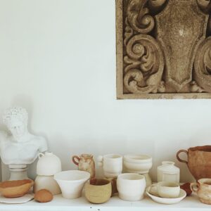 Laci J. Mailey Instagram - Studio makeover. Making things a little brighter in this dark season. Thank you @thestevebradley for doing the heavy lifting 🍊 #ceramics