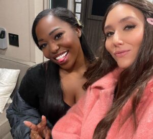 Laci Mosley Instagram - I will try to post all the stuff I forgot/ couldn’t post while we were on strike it will be hard but I WILL try! #iCarly this one is for mostly you! As a scammer I wore my @abbottelemabc merch (a show I’m not on)  to set filming #lopezvslopez (a show I am on 😂) which you can watch on Netflix now!!! Lmao I just love all the girlies!! TV is back!! 😍🤣
