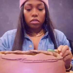 Laci Mosley Instagram - Went to the bay and scammed my way into a pottery career?! I was trying to look the part! 💃🏽🤣 But for real @kristen.stain teaches the most enriching, culturally affirming workshops! I felt so seen and I’m so proud to call her a dear friend. I’m trying to live more, to do things that aren’t tethered to work. This is what life is about, community, art, and love. Thank you for sharing that with me Kris. I love you. ❤️
