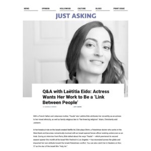 Laëtitia Eïdo Instagram - In English, please! ;) #Interview #JUSTASKING by Danielle Berrin: Trying to #Be a #Link between People...
• • •
Journalist @lo_in_stockings, Pic @davidzimand #NewYork #Hollywood #Culture #Blogs #Fauda again ^^