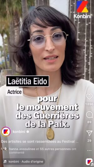 Laëtitia Eïdo Instagram - #Merci à @hanna.assoulinee de porter ces messages de #Paix avec les @guerrieres_paix_mvt 💔🙏🏼 @marineel @fatym @bouchra_rejani @farida_gueroult__ @sarahjoe_ @victoriajonathan @mikatard @clemence_elaz @anissabonnefont et tant d'autres... qui gonflent nos voiles d'espoir, de demandes renouvelées d'apaisement, de solidarité, d'empathie... Nos cœurs saignent... #CeaseFireNow #BringThemHome 
• • •
Merci @kombini.fr, @divertotv, @voici, @afpfr