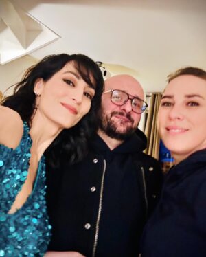 Laëtitia Eïdo Instagram - Last shots of this year's French 49th #Cesar ceremony with the wonderful souls @zaramirebrahimi and @golfarahani ❤️❤️ & a #BigUp to my wonderful team: #stylist glam @cleliacz, #hair magician @henryolivierhair, #makeup glow @marion.robine, #publicist Antoine at @orbis.media 
• • • 
#Dress @eliesaabworld, #Jewels @repossi, #Pic @marcpiasecki