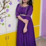 Lahari Arundhati Vishnuvazhala Instagram - Dress:@pretty_fashion_wardrobe 💜💜💜💜 . Flaunting in this colorful dress 💜