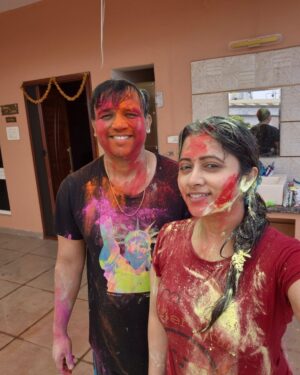 Lahari Arundhati Vishnuvazhala Instagram - @lishan.official 1st holi celebration 😃🥰😍🤩 #baby #babyboy #holi #holifestival @dhiren_manikant