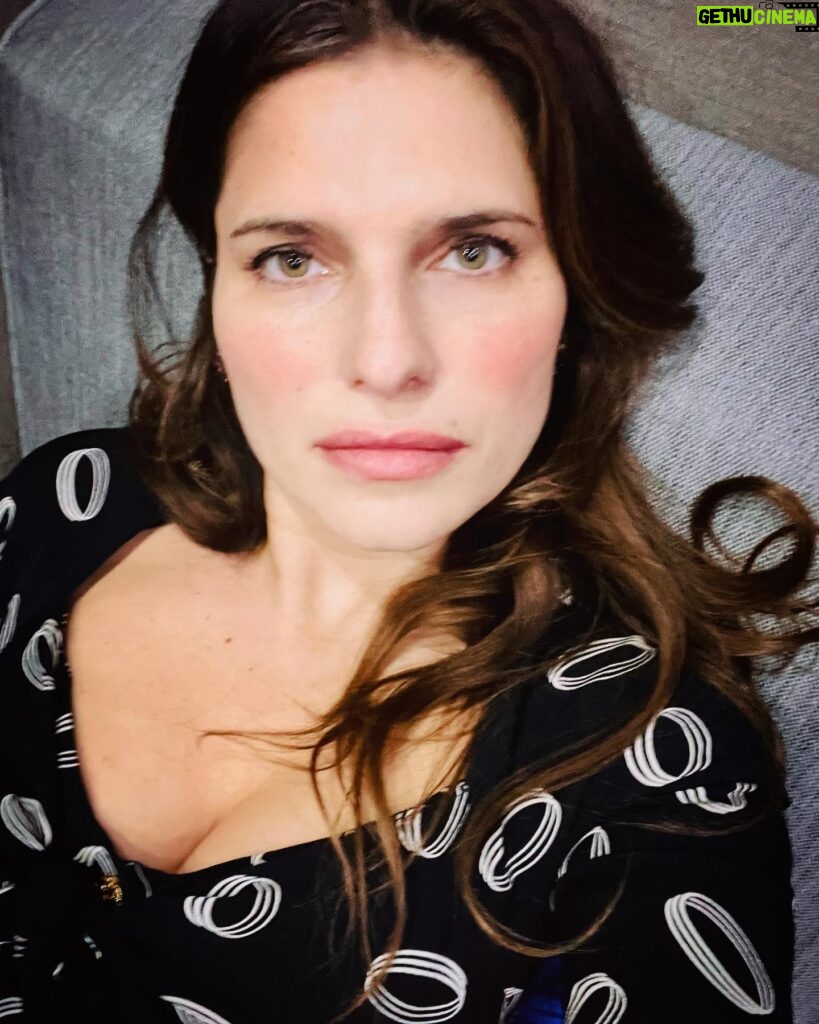 Lake Bell Instagram - Just lounging in my trailer in Vintage Chanel. (Because that’s how good this costume designer is)