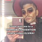 Landon Cider Instagram - Suck it @theblackberri 😂 thanks @spookalafl, @bouletbrothers @therealelvira @victoriaelizabethblack @davidarquette & the incredible crowd!