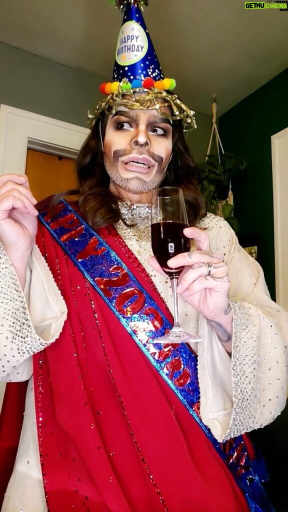 Landon Cider Instagram - Happy 2023rd Bday JesuCristo! When the evangelicals aren’t trolling my Jesus content you KNOW I’m being suppressed for posting so much pro🍉 content . Can’t stop, won’t stop. #jesus #dragking #dragqueen #christmas #xmas