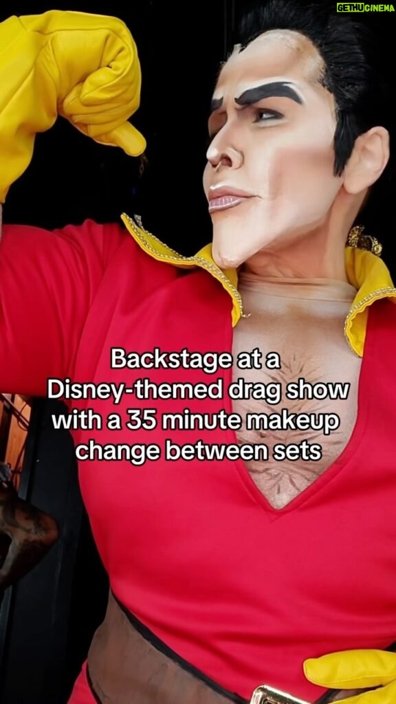 Landon Cider Instagram - Was this audio ever popular here? Cause I’m bringing it back. Gaston hair: @unicornan_wigs Gaston costume: @adammagee8803 Hades: all meee babeee . . #dragking #disney #gaston #hades #dragqueen #dragula #cosplay #makeup