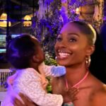 Lanisha Cole Instagram - Life these days consists of art events, giving love and being loved on, juicing and intermittent fasting, drinking my water, minding my business, and protecting my peace. . I’ve officially lost all of my baby weight so I’m back in my pre-pregnancy clothes 🤌🏾 I feel amazing ✨😁 . . #juicingforhealth #intermittentfasting #fastingforweightloss #coleandkuba