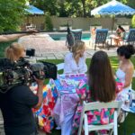 Lara Spencer Instagram - Getting my MAJ ON with some fabulous ladies in Dallas and Megan Trottier, the founder of @ohmymahjong (FAB woman owned business catering to the Mahjong obsessed--cutest mats and tiles EVER) for @goodmorningamerica