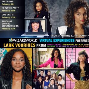 Lark Voorhies Instagram - I am happy to announce I will be doing @wizardworld Virtual with a free panel Feb 6 and meet and greets Feb 13th. Get your tickets now to meet me or get an autograph or personal recorded video. 
Appearance Courtesy of @aautographing 🤩

🌸Can’t wait to meet you all🌸