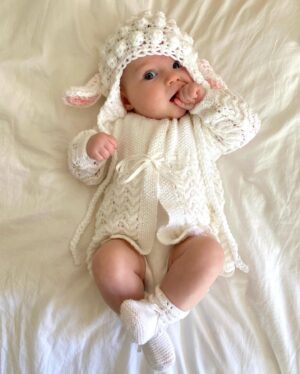 Laura James Instagram - her first Halloween 🐑🤍