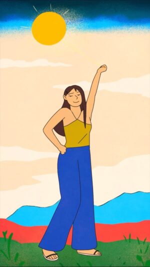 Laura White Instagram - Caught the sun for you ☀️
.
.
#animation #loop #illustration #artwork #digitalart #procreate #framebyframe #dance
