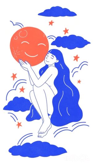 Laura White Instagram - It’s a full moon today 🌕🍑
.
.
#animation #loop #moon #illustration #framebyframe #2danimation #procreate #digitalart