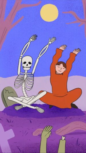 Laura White Instagram - Bones up for spooky season 💀
.
.
#animation #illustration #october #loop #artwork #spooky #framebyframe #procreate #digitalart #2danimation #drawing
