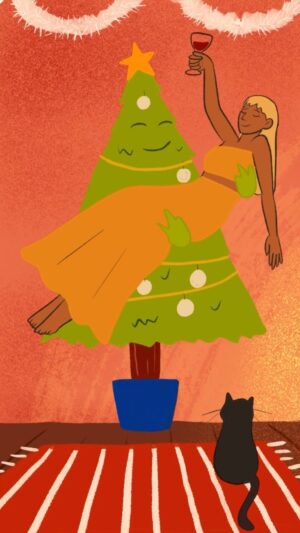 Laura White Instagram - Merry Christmas mwah mwah 🎄💖
.
.
#animation #loop #christmas #artwork #illustration
