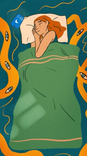 Laura White Instagram - Anxiety really loves me at 3 am
.
.
#animation #loop #animatedloop #artwork #illustration #2danimation #framebyframe #procreate #2danimation