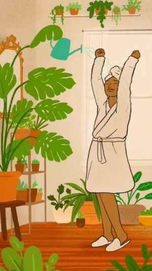 Laura White Instagram - Another loop for the brilliant @plantkween ✨
Hope you’re all having a lovely and refreshing start to the week 😘
.
.
#animation #loop #illustrated #dance #2danimation #framebyframe #plants #home #procreate #digitalart