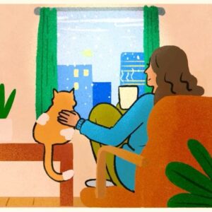 Laura White Instagram - 😽❄️
.
.
#animation #loop #january #cat #artwork #illustration #2danimation