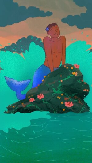 Laura White Instagram - 🧜‍♀️ for @plantkween 🥰
.
.
#animation #loop #mermaid #worldoceansday #ocean #sea #illustration #framebyframe #procreate