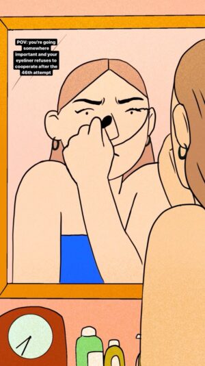 Laura White Instagram - Every time 💀 
.
.
#animation #makeup #artwork #illustration #2danimation #framebyframe #procreate #digitalart #digitalpainting #sketch #drawing
