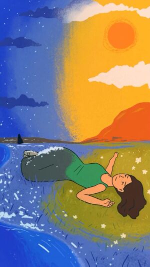 Laura White Instagram - Waiting for warmer days ☀️
.
.
#animation #animated #loop #gif #artwork #procreate #digitalart #illustration #framebyframe #2danimation #femaleartist