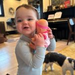 Laura Benanti Instagram - I’ve been head down writing LAURA BENANTI: NOBODY CARES and Momming so I haven’t been on here very much and it has been niiiiice for my braaaaiiinnn. Here’s what the young’s call a “photo dump”? Shout out to my husband @impbrown for his tireless support and patience and for fully embracing the intense lady energy in our house. 👩 👧 👶 🐩 🐩