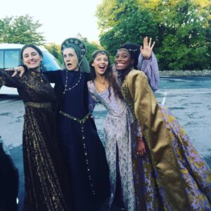 Laura Carmichael Instagram - Reposting @nadia.parkes gorgeous, happy pics 💜 we had a lovely time making @thespanishprincessstarz can you tell? Love these women so much! So proud to be part of the wonderful team, cast & crew who made this show. Congratulations to the brilliant @emmafrostlondon & #matthewgraham so excited for series 2! @thespanishprincessstarz finale available now on @starz