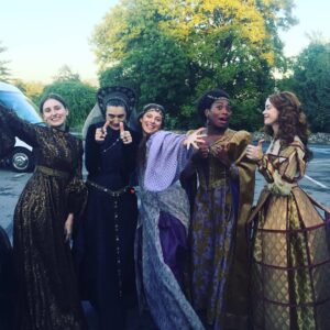 Laura Carmichael Instagram - Reposting @nadia.parkes gorgeous, happy pics 💜 we had a lovely time making @thespanishprincessstarz can you tell? Love these women so much! So proud to be part of the wonderful team, cast & crew who made this show. Congratulations to the brilliant @emmafrostlondon & #matthewgraham so excited for series 2! @thespanishprincessstarz finale available now on @starz