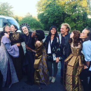 Laura Carmichael Instagram - Reposting @nadia.parkes gorgeous, happy pics 💜 we had a lovely time making @thespanishprincessstarz can you tell? Love these women so much! So proud to be part of the wonderful team, cast & crew who made this show. Congratulations to the brilliant @emmafrostlondon & #matthewgraham so excited for series 2! @thespanishprincessstarz finale available now on @starz