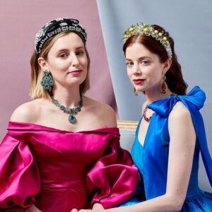 Laura Carmichael Instagram - Thank you @townandcountry for having us to chat all things @thespanishprincessstarz 
Watch episode 4 tonight 8pm on @starz & available on @starzplayuk 
Photography: @aekholloway 
Styling: @mk_boylan 
Make up: @tina_turnbow 
Hair: @nathanrosenkranz 
Wearing: @zacposen @prada headband @stephenrusselljewelry