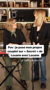Laura Dutilleul Instagram - Je voulais me confier sur ce que je vis et ressens depuis longtemps, mes peurs et mes crises d’angoisses. J’ai eu l’immense chance d’écrire un couplet que j’ai pu poser sur la magnifique chanson « Secret » de Louane et à ses côtés pour cette vidéo Alors merci @watchoutforthetornado pour ce merveilleux moment 🙏♥️ #secret #chanson #Louane