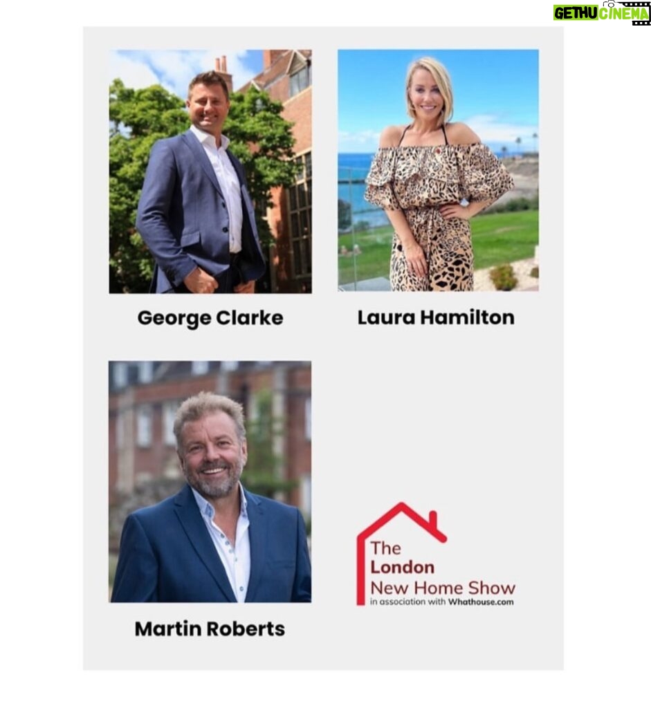 Laura Hamilton Instagram - 🏡 Exciting weekend ahead for new home fans!🎉 . . . Join me @MrGeorgeClarke, @TVMartinRoberts, on Saturday and @What_House, along with top housebuilders at The London New Home Show, Jan 27-28 @TheBDC. . . . Get your FREE ticket for valuable insights. LINK IN BIO 👆🏻👆🏻👆🏻 #LondonNewHomeShow #property #london