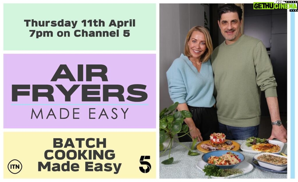 Laura Hamilton Instagram - Tonight @laurahamiltontv joins @alexisconran_official on his Air Fryer series for all things Batch Cooking Made Easy! Tune in to see what they can rustle up in the kitchen tonight at 7pm on @channel5_tv #airfryer