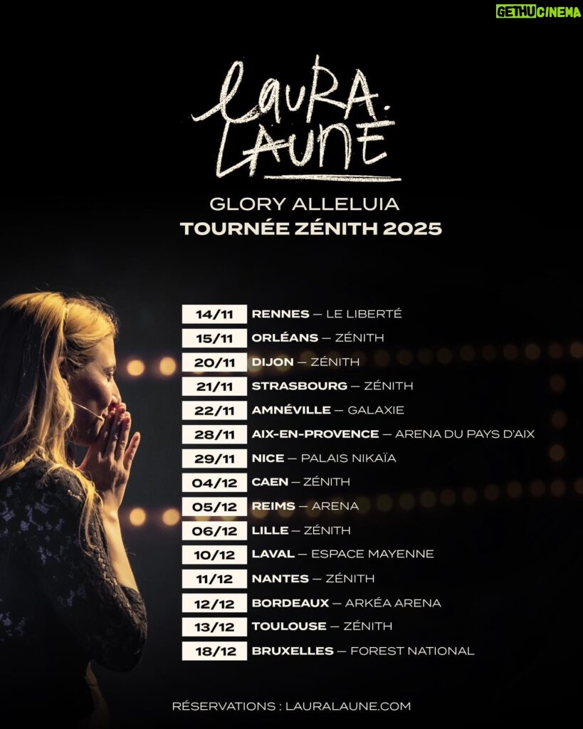 Laura Laune Instagram - Les billetteries sont ouvertes 🤩 Rdv sur lauralaune.com 🔥 Merci d’être toujours là et toujours plus nombreux 🥹❤️ #GloryAlleluia #zenithtour