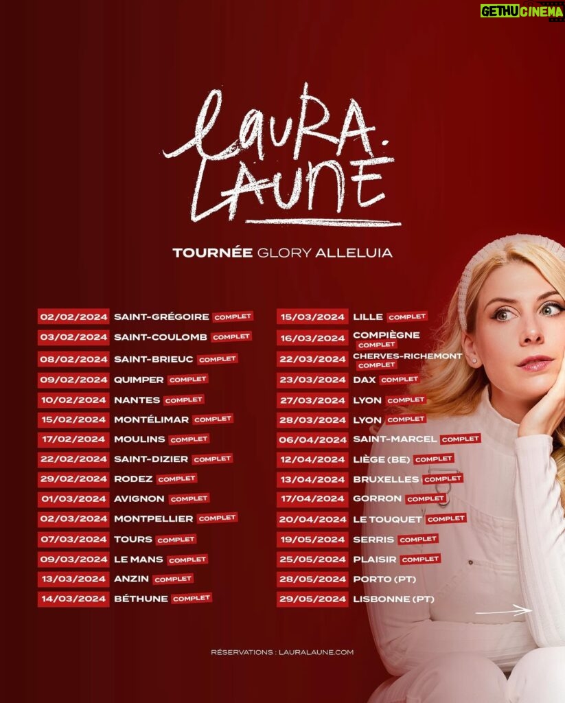 Laura Laune Instagram - La tournée continue plus que jamais 😍🔥 Réservations sur lauralaune.com ✨ #GloryAlleluia #Tour