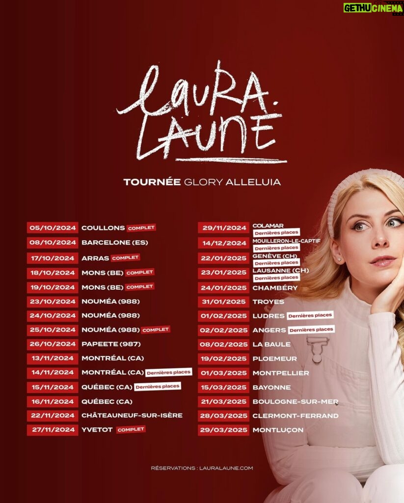 Laura Laune Instagram - La tournée continue plus que jamais 😍🔥 Réservations sur lauralaune.com ✨ #GloryAlleluia #Tour
