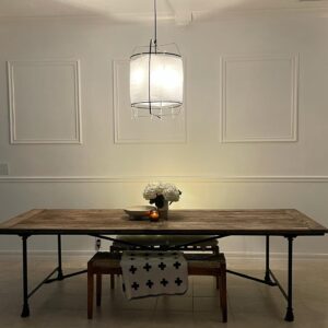 Laura Lentz Instagram - before and after...the first pic is from when we looked at the house. it’s amazing what a little paint and lighting can do to a room!! waiting for new chairs...and i need art! 
#interiordesign #idistudent #interiordecorating #benjaminmoore #etsy #restorationhardware #arka