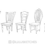 Laura Price Instagram - chair designs for a personal project! I’ve designed a house so designing furniture now to fit the storyline. #visdev